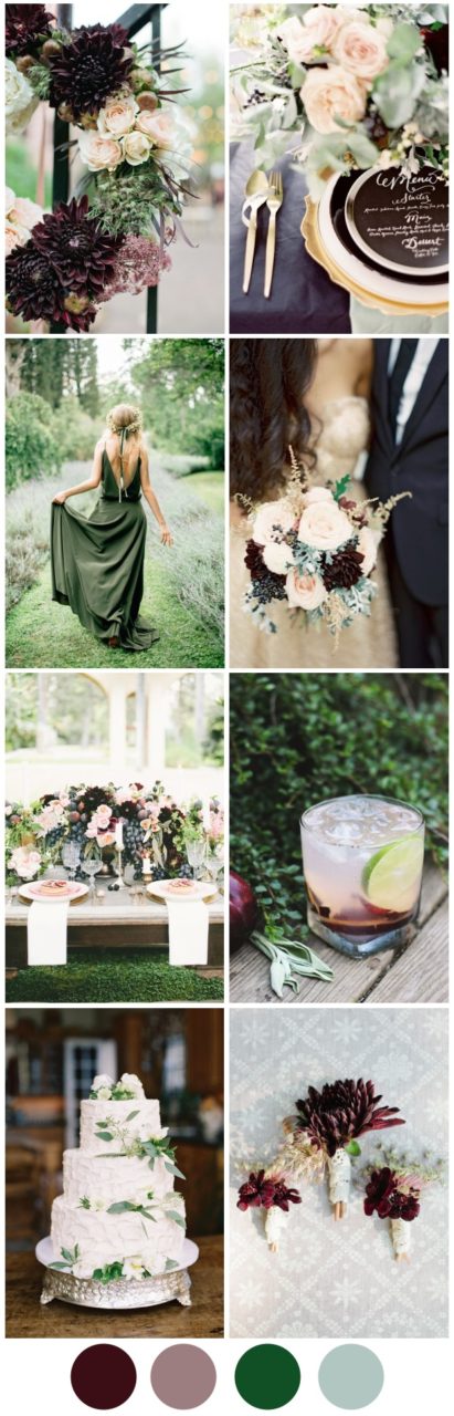 Perfect Autumn Wedding Colours Deep Plum And Pretty Sage Weddingsonline