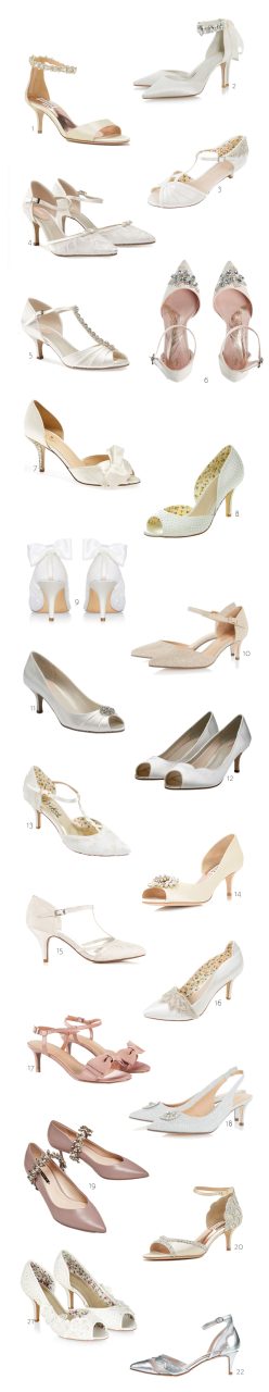 mid heel bridesmaid shoes