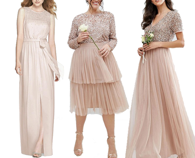 beautiful pink bridesmaid dresses