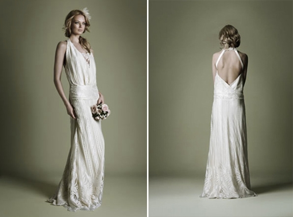 flapper style wedding dress